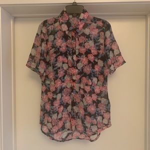 4/$25 - Floral Print Blouse